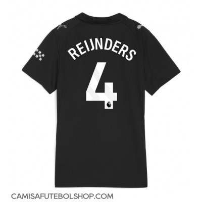 Camisa de time de futebol Manchester City Tijjani Reijnders #4 Replicas 2º Equipamento Feminina 2025-26 Manga Curta Camisa de time de futebol Manchester City Tijjani Reijnders #4 Replicas 2º Equipamento Feminina 2025-26 Manga Curta